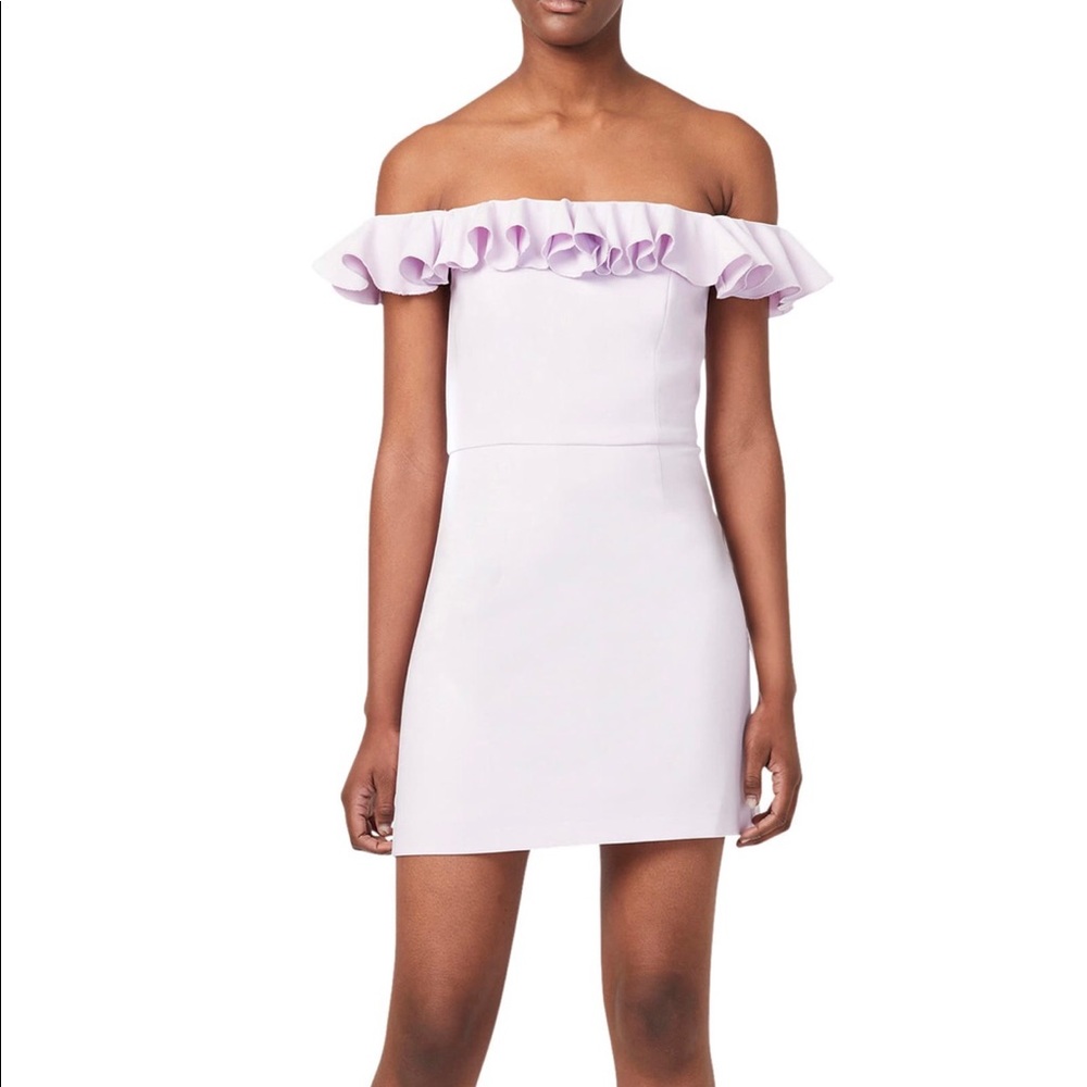 French Connection Lavender Ruffle Mini Dress